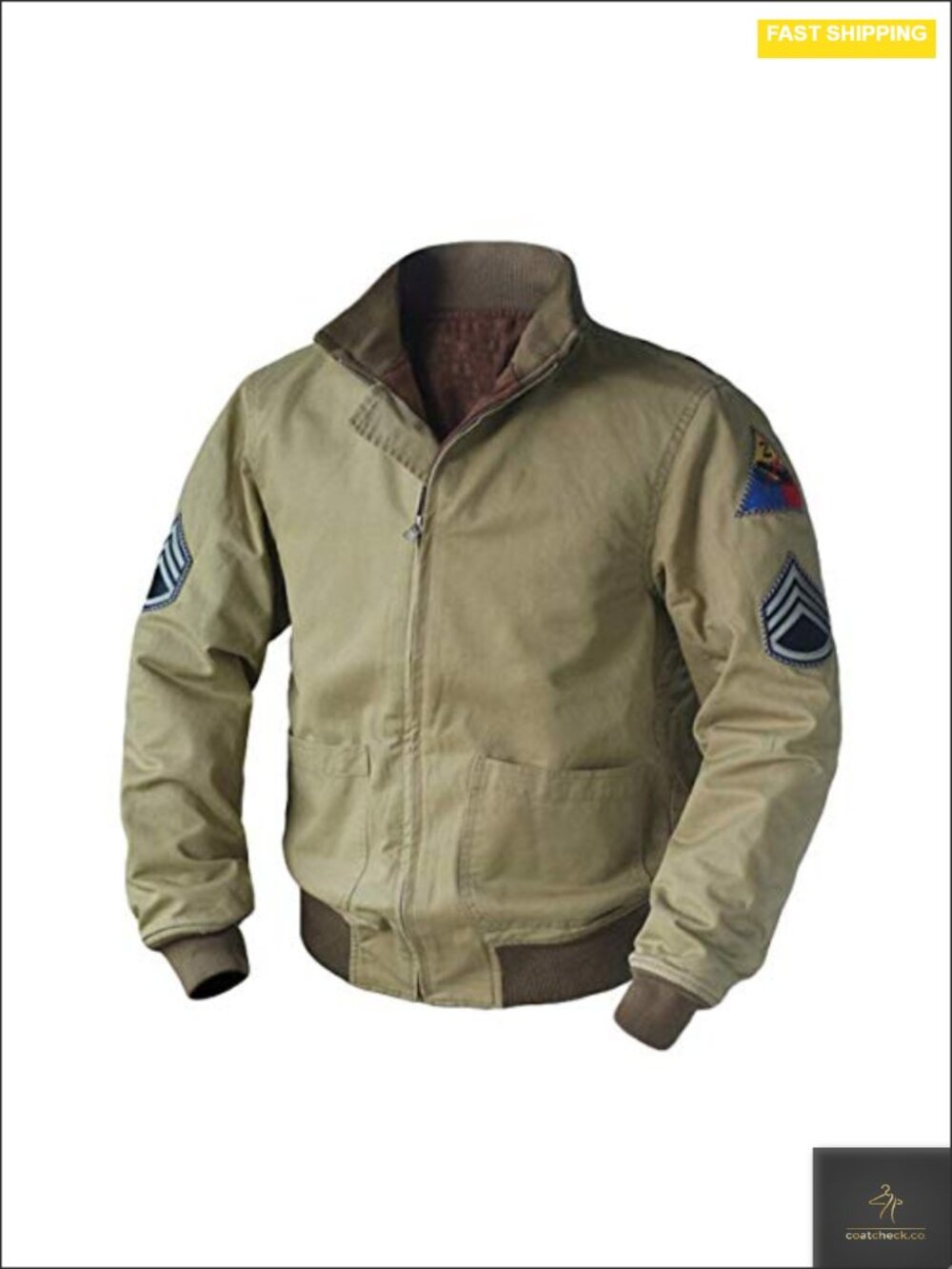 Vintage Military Tanker Jacket Men Cotton Khaki Bomber